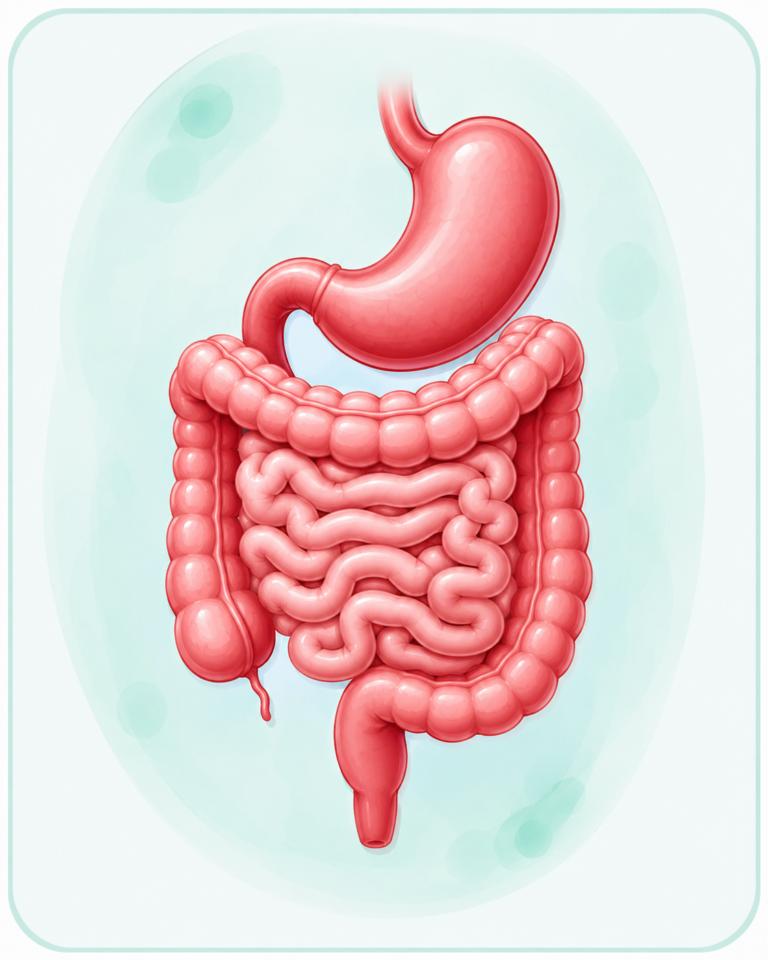 Illustration of the digestive system