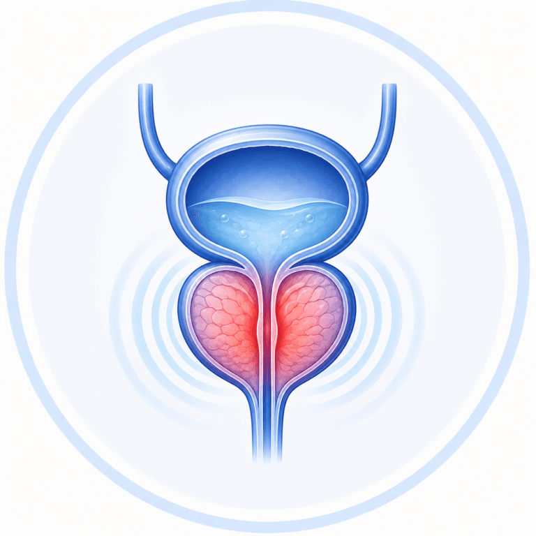 Bladder and prostate illustration